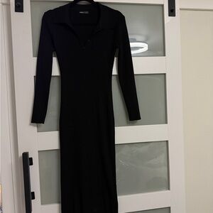 SHEIN Classic Black Long Sleeve Dress